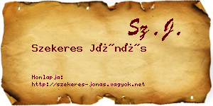 Szekeres Jónás névjegykártya